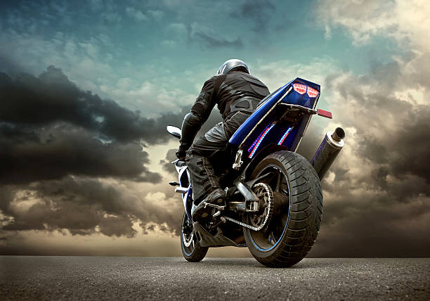 Lucario en su moto 2
